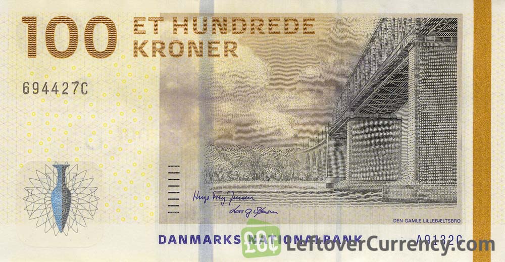 Incubus tyfon Indføre 100 Danish Kroner (Bridges of Denmark series) - exchange yours