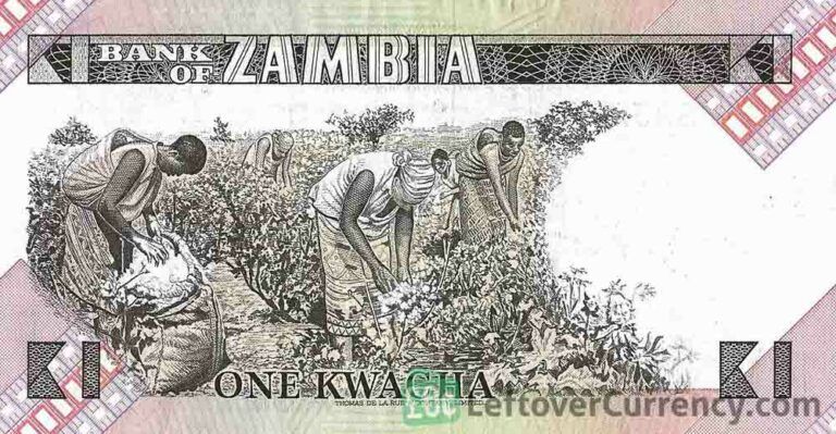 1 Zambian Kwacha Banknote President Kaunda 1980 Exchange Yours