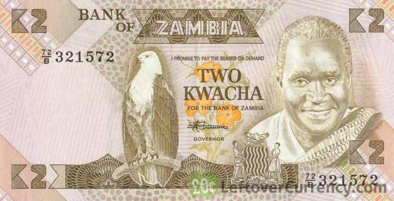 Zambia Page Of Leftover Currency