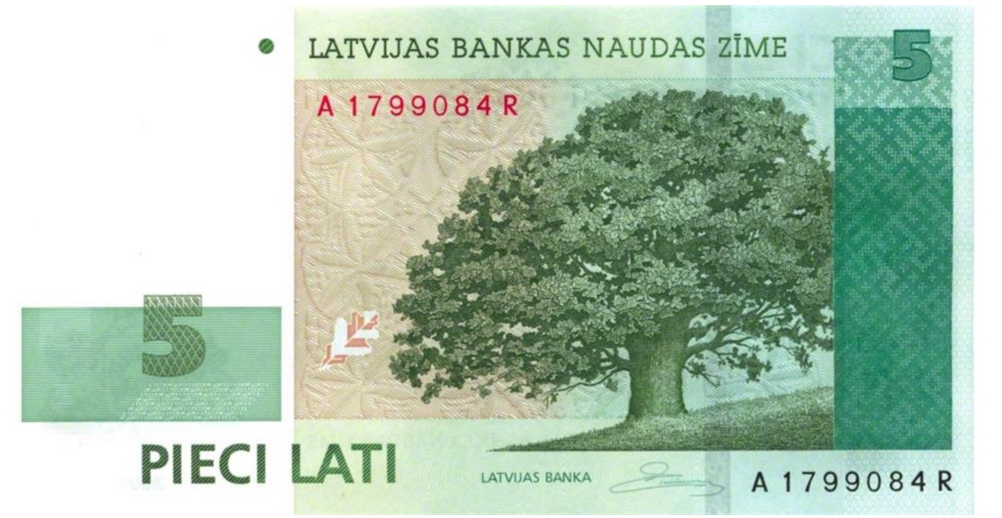 5 Latvian Lati Banknote Exchange Yours For Cash Today