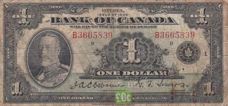 1 Canadian Dollar series 1935 - Exchange yours for cash today