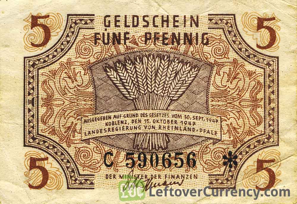 5 Pfennig Germany (Land Baden 1947) - Exchange yours for cash