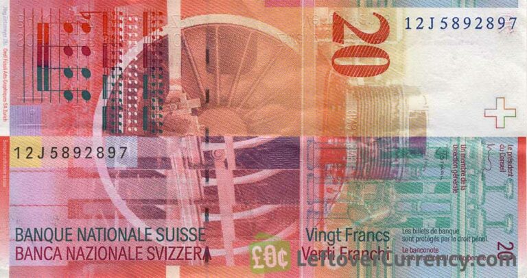 20 Swiss Francs (Arthur Honegger 8th Series) - exchange yours