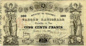 500 Belgian Francs (type 1852) - Exchange Yours For Cash Today