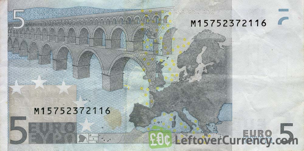 5 Euros Banknote First Series Exchange Yours For Cash Today