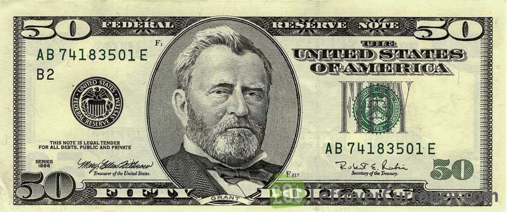 50 American Dollars banknote - Exchange yours for cash today