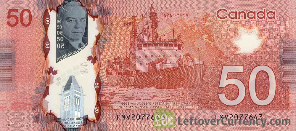 50 Canadian Dollars Banknote Frontier Series Exchange Yours Today