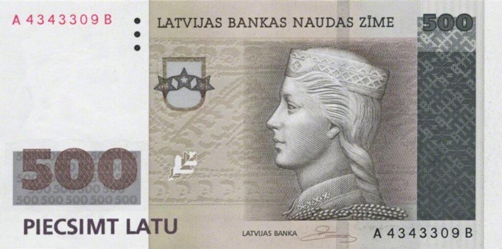500 Latvian Latu banknote Exchange yours for cash today