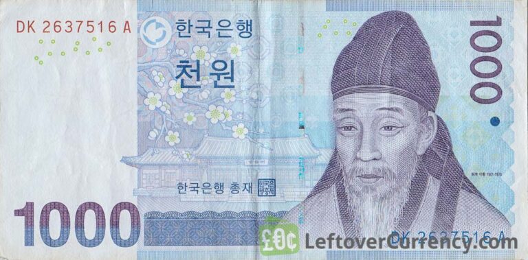 current South Korean Won banknotes - Exchange yours now