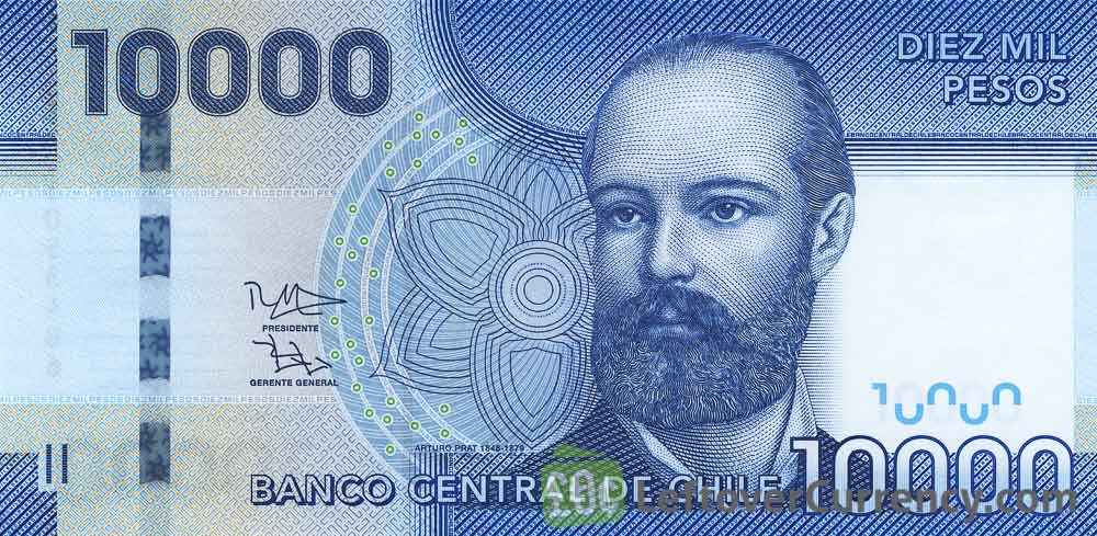 10000 Chilean Pesos Banknote Arturo Prat Exchange Yours For Cash