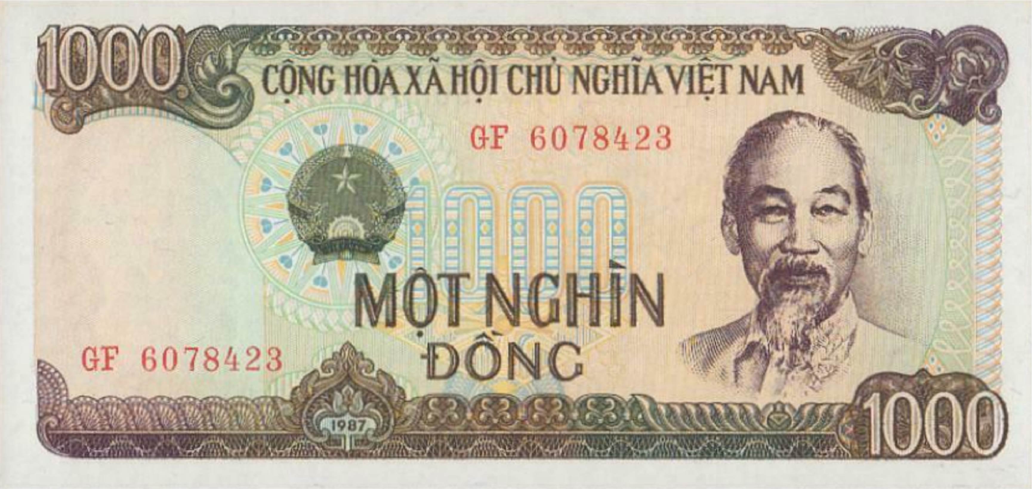 1000 Vietnamese Dong Banknote 1987 Exchange Yours For Cash Today