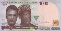 1000 Nigerian Naira banknote M Bornu Isong Exchange yours today