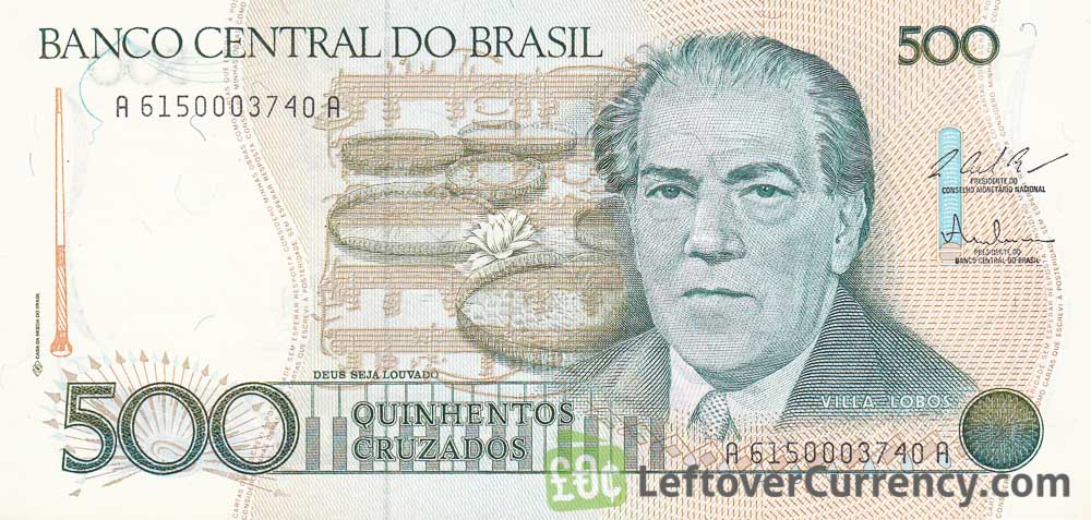 500 Brazilian Cruzados banknote (Heitor Villa-Lobos) - Exchange yours