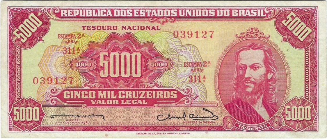 1000 Cruzeiros (3rd edition) - Brazil – Numista