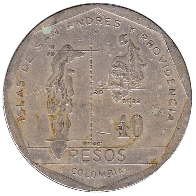 10 Pesos coin Colombia (San Andres y Providencia) - Exchange yours