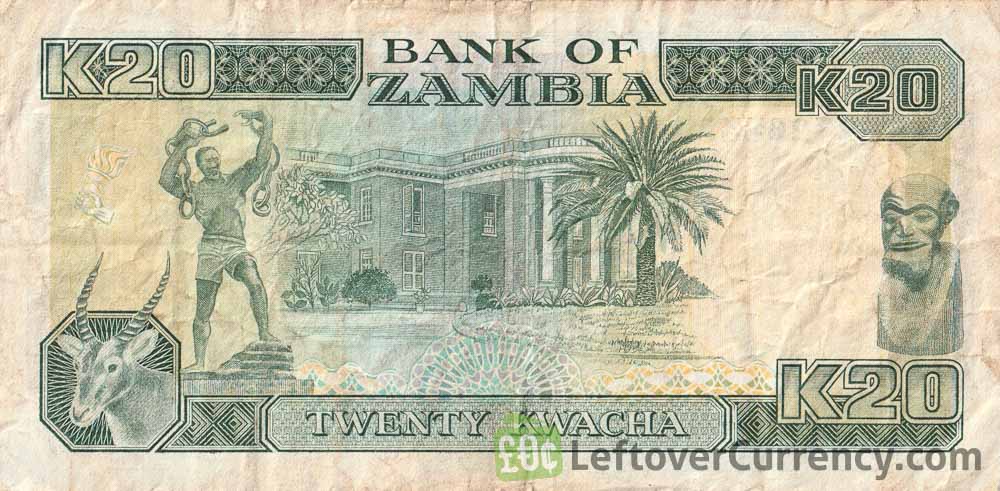 20 Zambian Kwacha Banknote (Kenneth Kaunda 1989) - Exchange For Cash