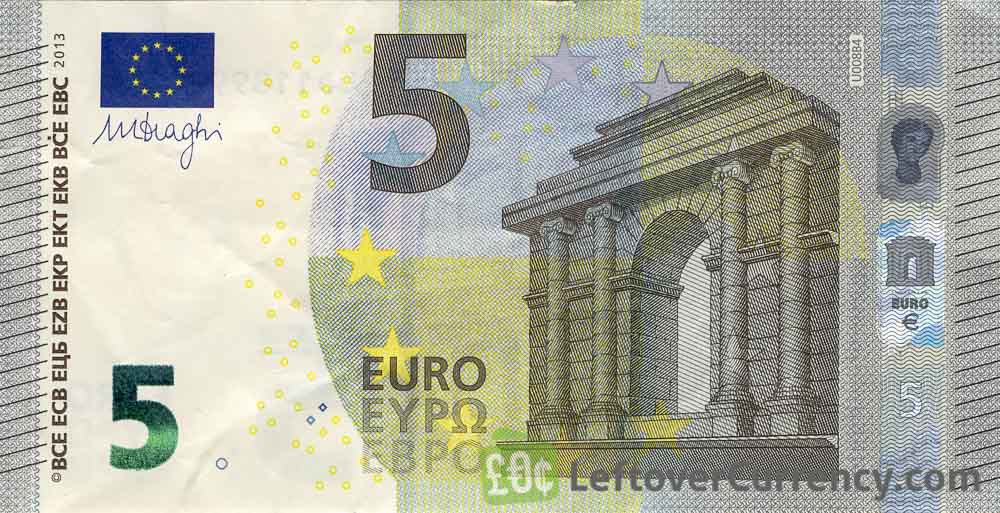 5 Euros Banknote Second Series Exchange Yours For Cash Today