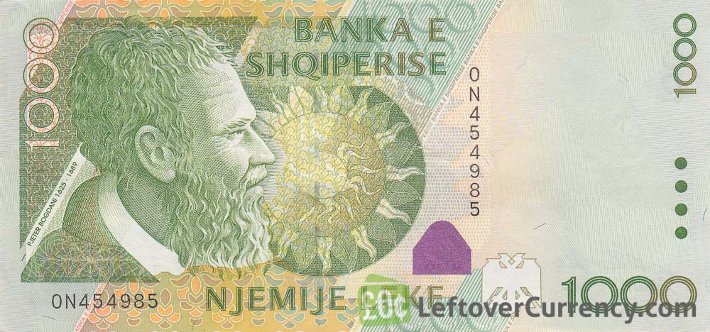 1000 Albanian Lek banknote (Pjetër Bogdani) - Exchange yours for cash