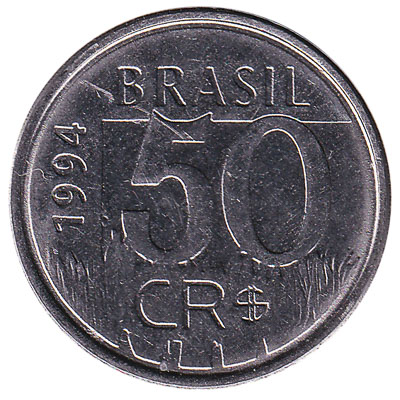 50 Cruzeiros Reais coin Brazil - Exchange yours for cash today